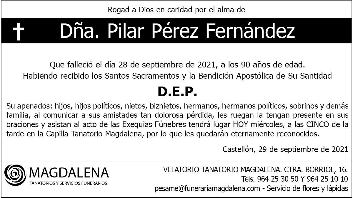 Dña. Pilar Pérez Fernández