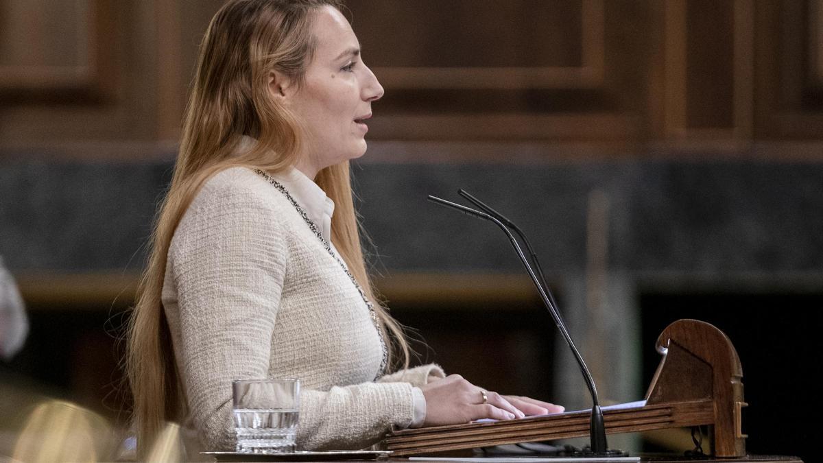 La diputada de Vox, Patricia de las Heras, en una sesión plenaria en el Congreso de los Diputados