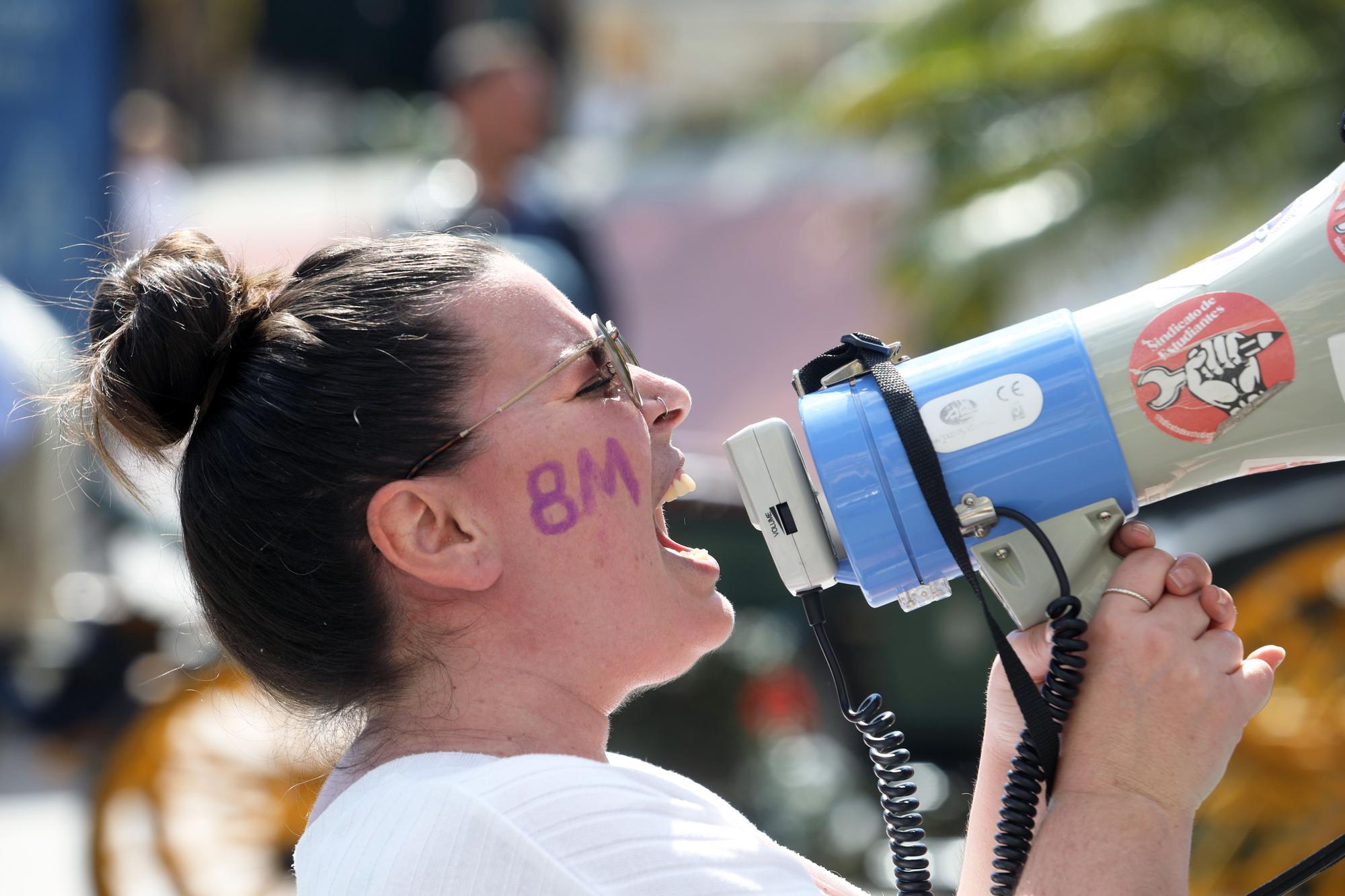 Manifestación feminista en Málaga y Sevilla