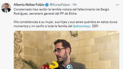 El tuit de Feijóo