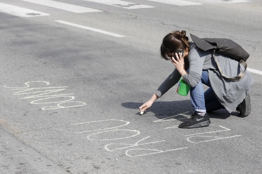 Protesta comunitat educativa a Salt