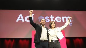 Óscar Puente, con Diana Morant, en el Congreso Nacional del PSPV.