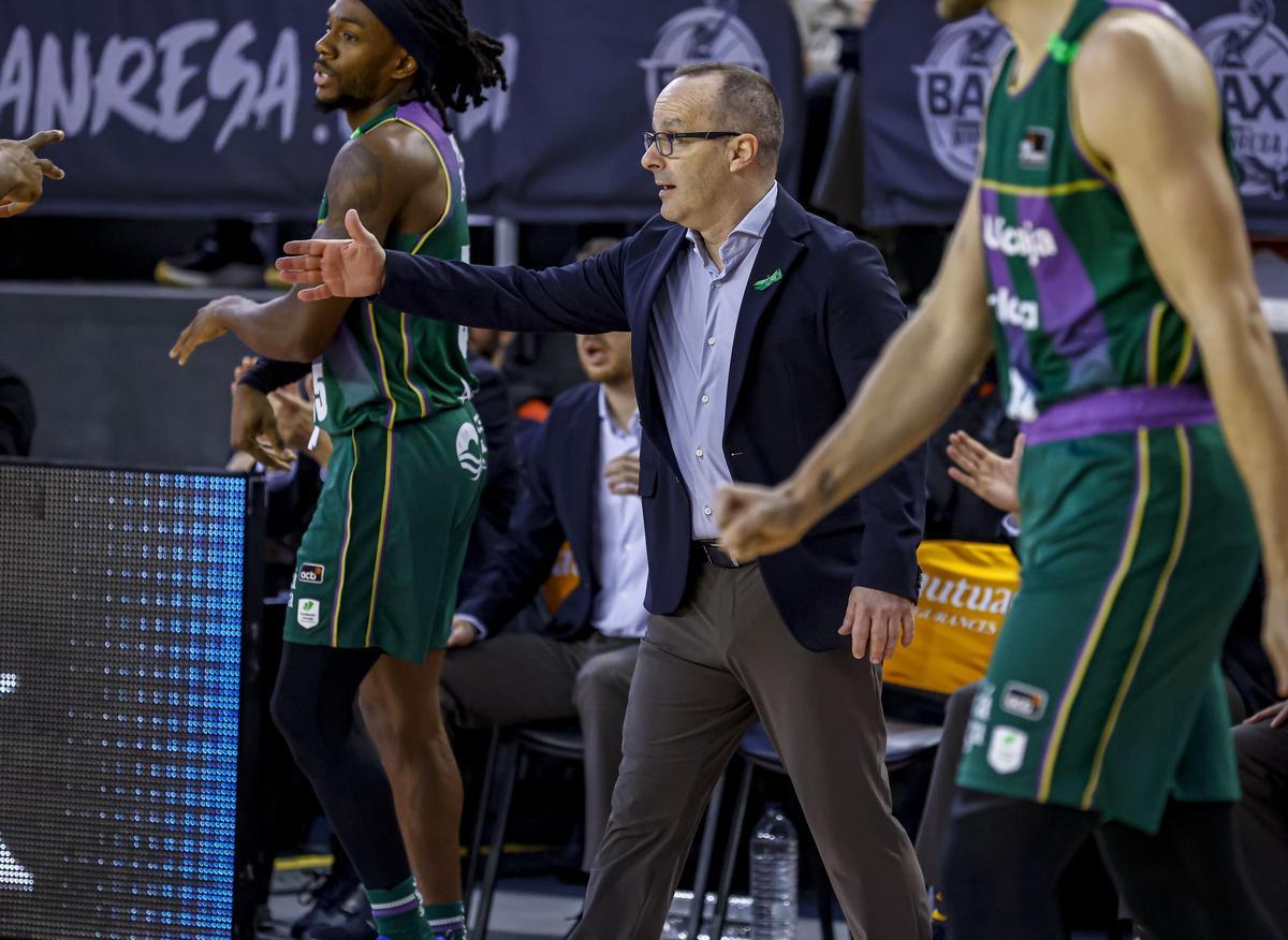 Diego Ocampo, durant el partit d'aquest diumenge a migdia contra l'Unicaja