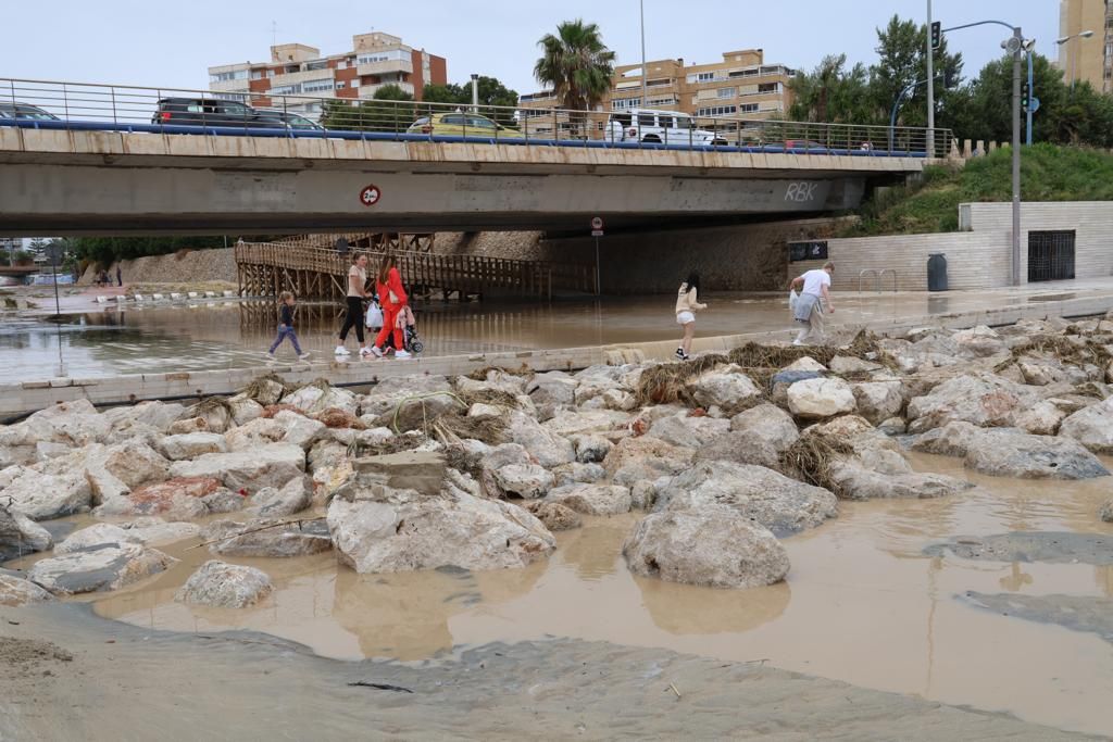 Efectos de la lluvia en la Albufereta y el barranco de Alicante