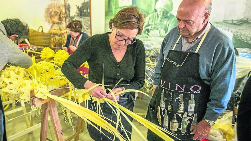 Las instalaciones del Museo del Palmeral, durante un taller de palma blanca.