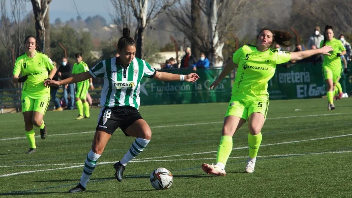 Wifi, en un partido de Liga con el Córdoba CF Femenino en la Ciudad Deportiva.