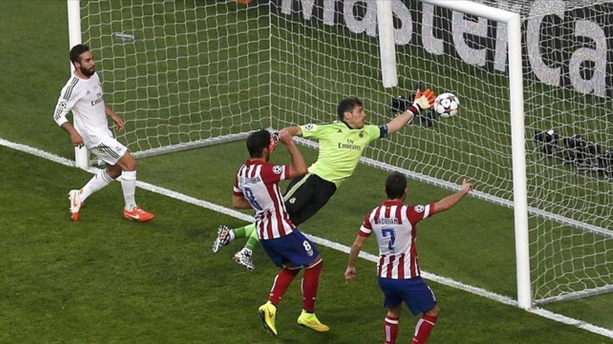 Iker Casillas, durante la final de Champions ante el Atlético