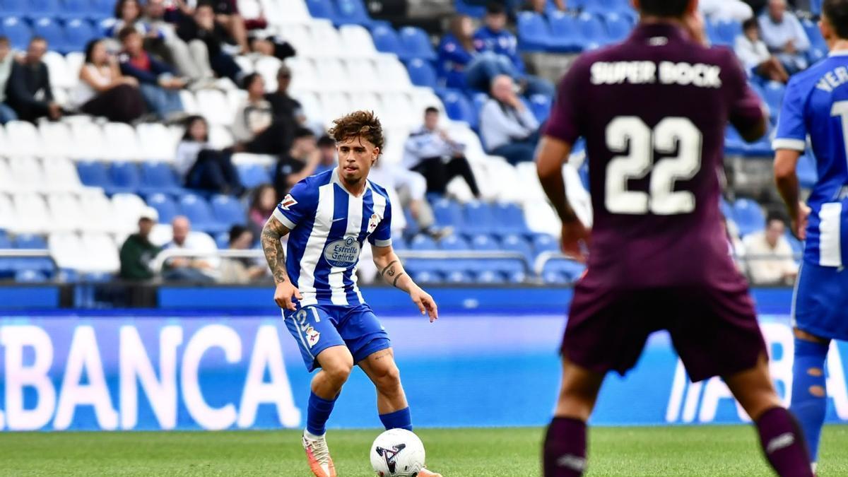 Mario Soriano, durante el encuentro ante el FC Porto