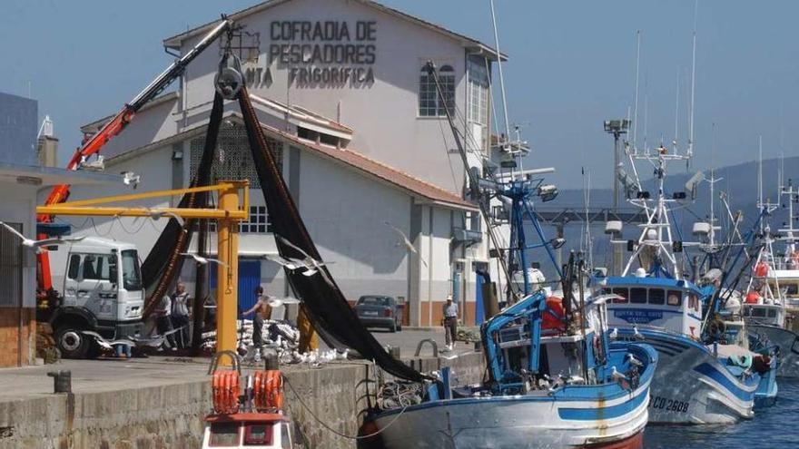 Vista de la sede de la cofradía, en el puerto de Malpica.