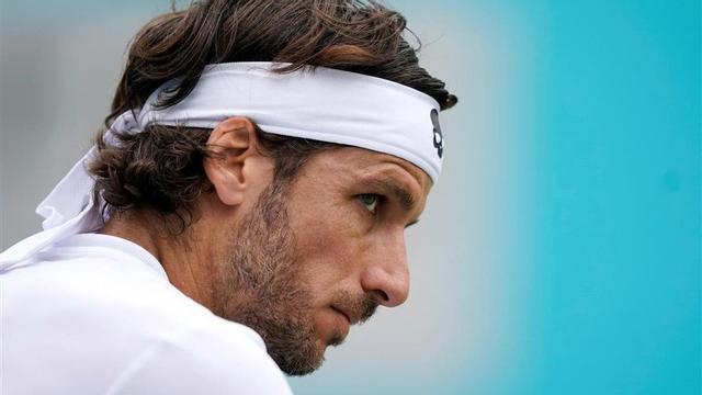 Feli López, durante su partido de segunda ronda contra Fucsovics en Queen's