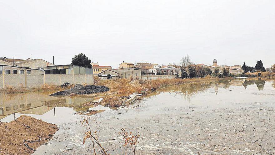 El agua rompió una mota de contención en El Burgo de Ebro.