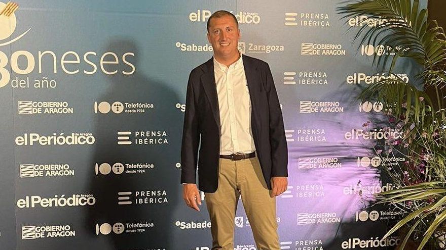 Aniceto Navarro, presidente del Tarazona, en la Gala de Aragoneses del año de El Periódico de Aragón del año pasado