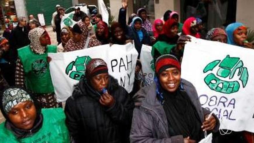 Una protesta de la PAH Banyoles durant aquest any pel tema de l&#039;habitatge.