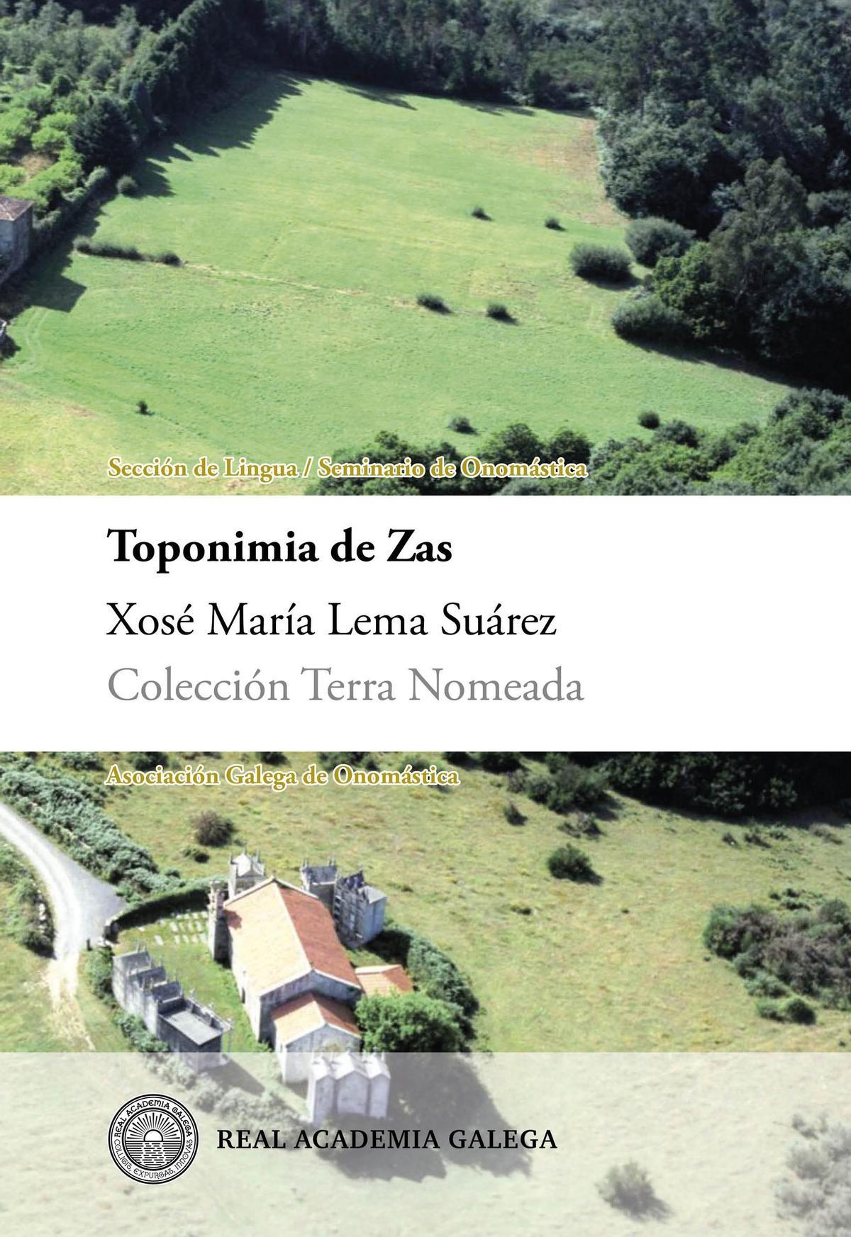 Portada da publicación 'Toponimia de Zas'