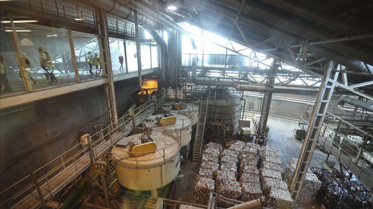 Interior de la Planta de Valoración Energética TERSA, en Sant Adrià del Besòs.