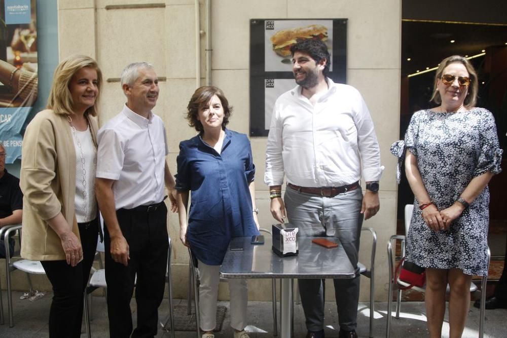 Soraya Saénz de Santamaría, de visita en Murcia