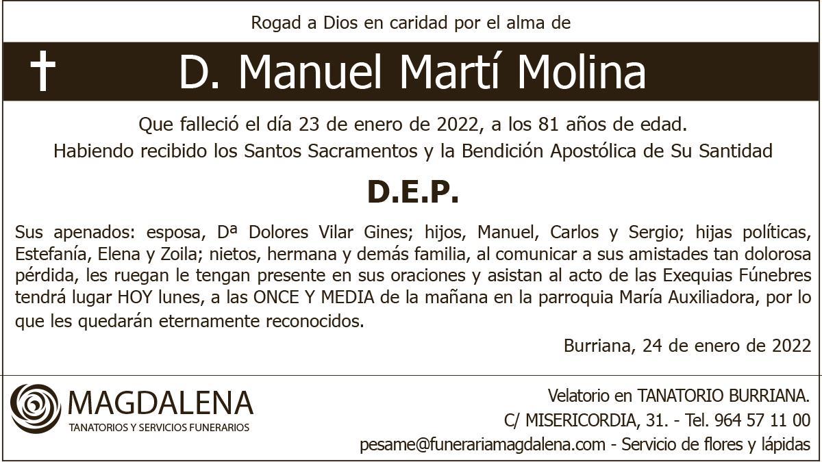 D. Manuel Martí Molina