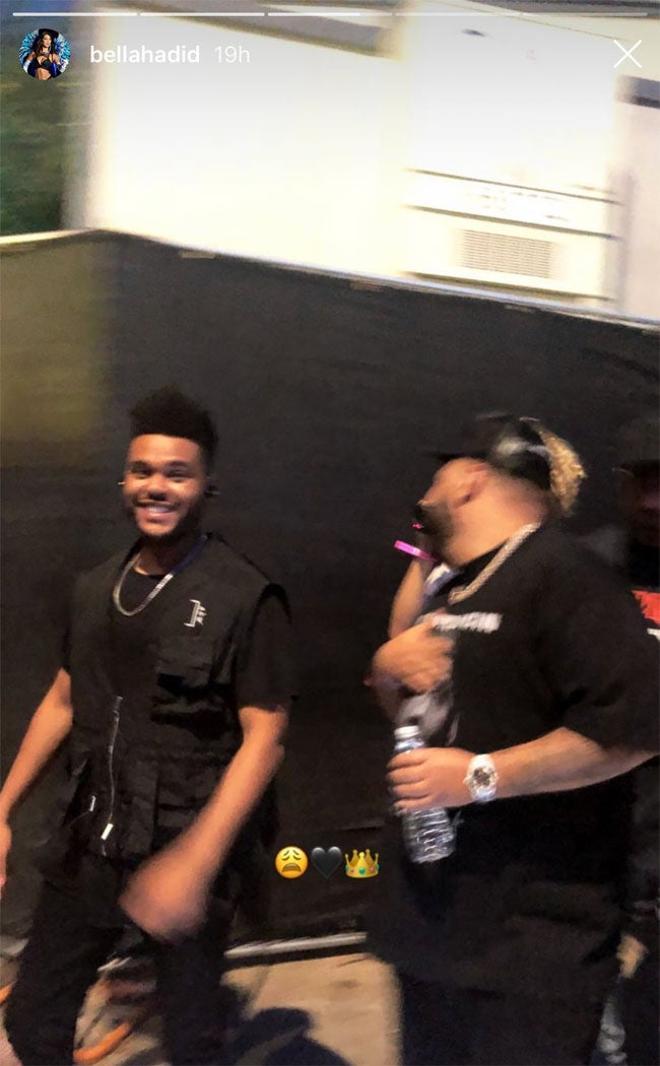 The Weeknd antes de ofrecer un concierto en Lollapalooza