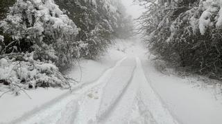 La cima de la sierra de Aitana se cubre con 40 centímetros de nieve