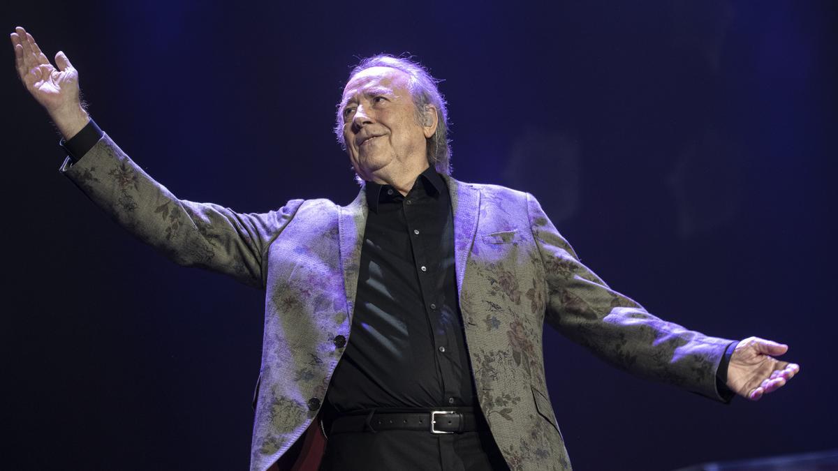 Joan Manuel Serrat en su último concierto de su gira mundial de despedida.