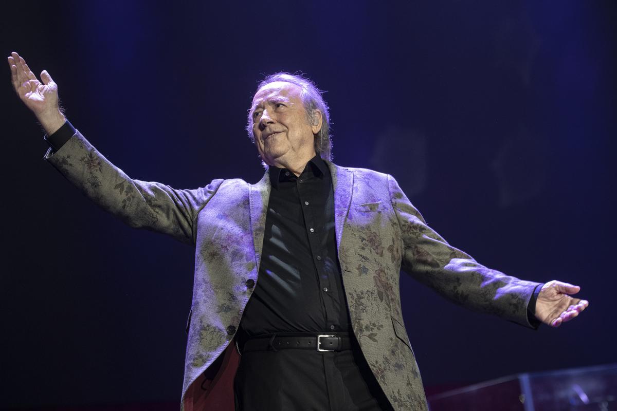 Joan Manuel Serrat en su último concierto de su gira mundial de despedida.