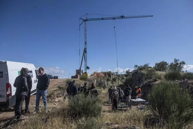 Galería | Así va la exhumación de la fosa común en la mina La Paloma en Zarza la Mayor