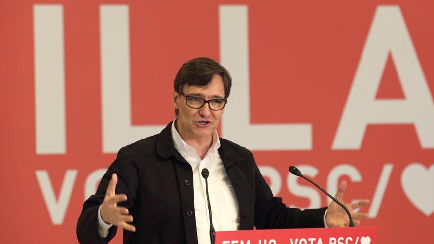 El candidato el PSC a la presidencia de la Generalitat, Salvador Illa