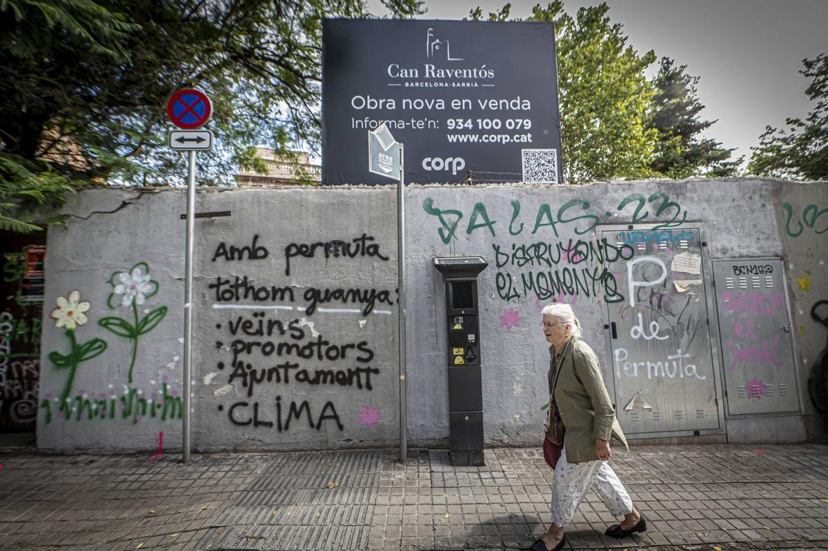 Comienzan las obras en Can Raventós, la última masía virgen de Sarrià: casi 60 pisos de lujo y 22 árboles talados.