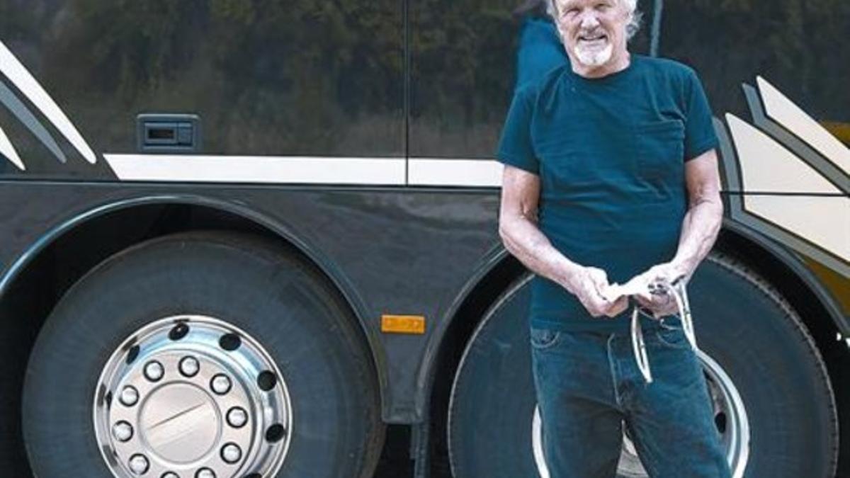 Kris Kristofferson, en julio del 2010, en Sant Feliu de Guíxols, antes de actuar en el festival de Porta Ferrada.