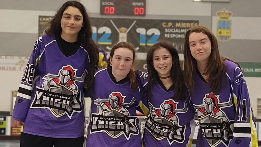 Cuatro jugadoras del Knight, en la selección asturiana |