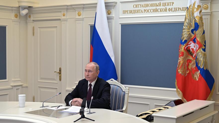 Vladímir Putin durant una reunió aquest dimecres a Moscou