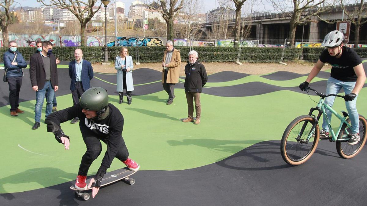 La pista de &quot;Pum Track&quot; inaugurada ayer en  O Couto.   | // IÑAKI OSORIO