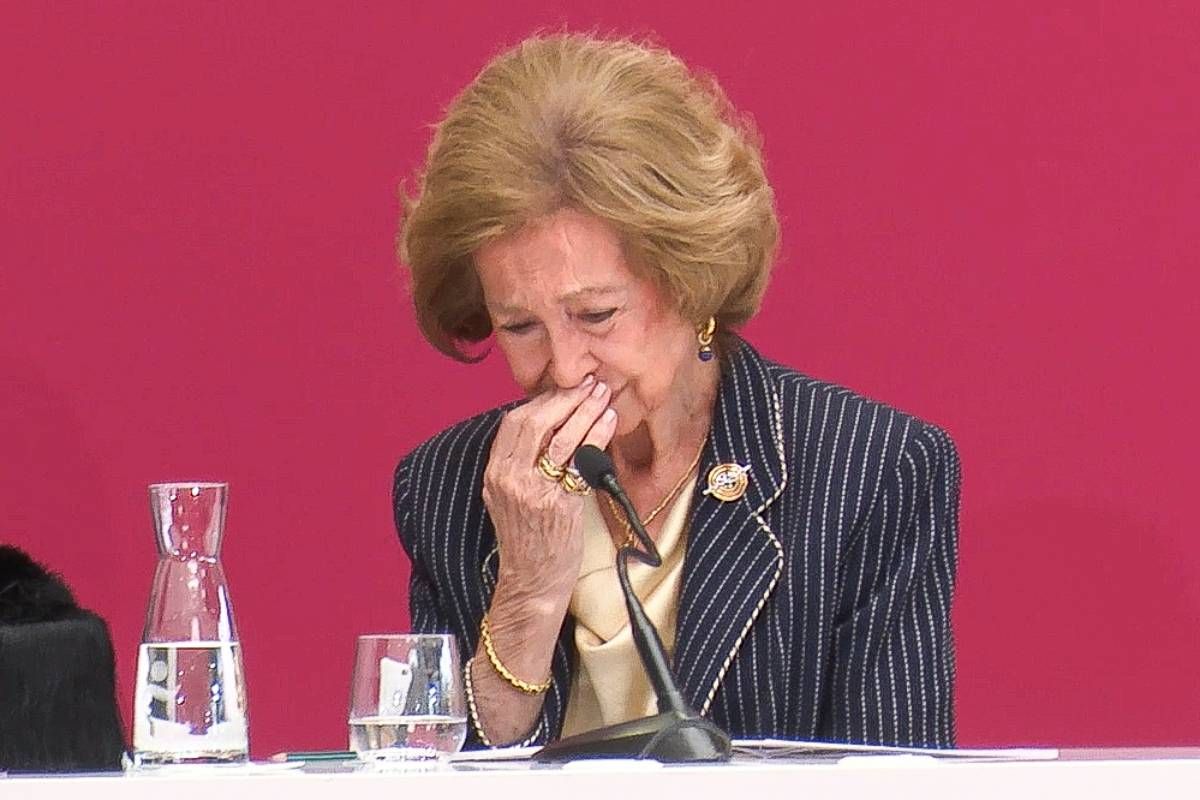 La reina Sofía llorando en un acto público