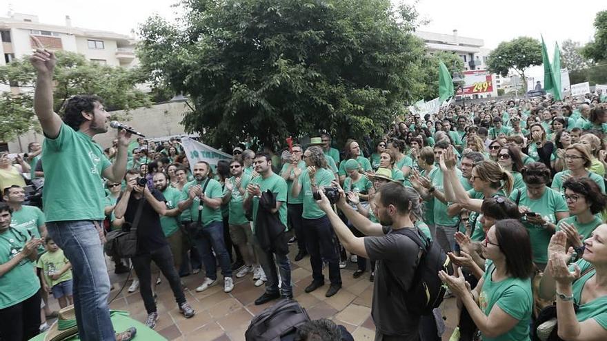 Imagen de la última protesta de la Assemblea contras las pruebas LOMCE de Primaria.