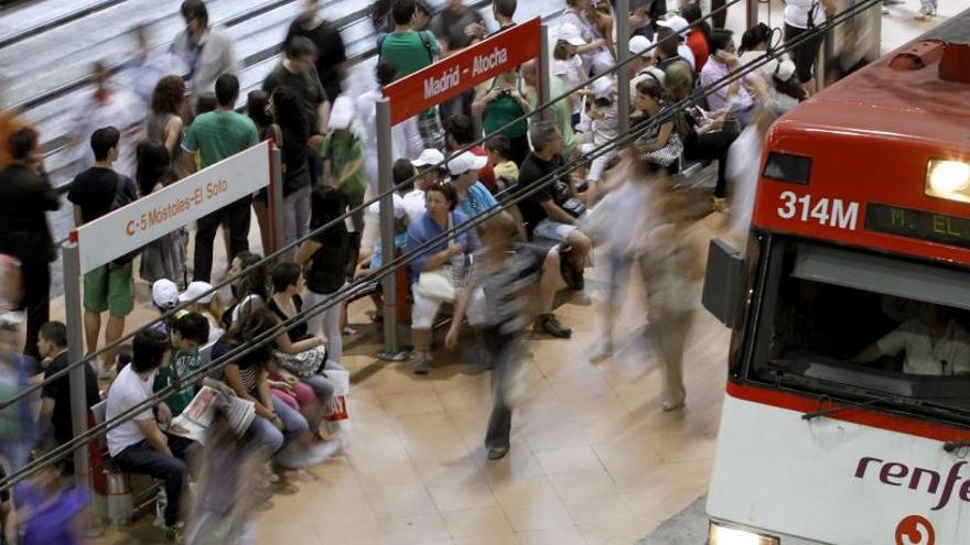 Llegada a la estación de cercanías.