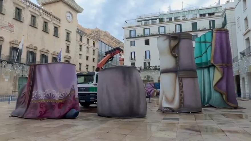 El Belén Gigante ya se asoma a la plaza del Ayuntamiento de Alicante