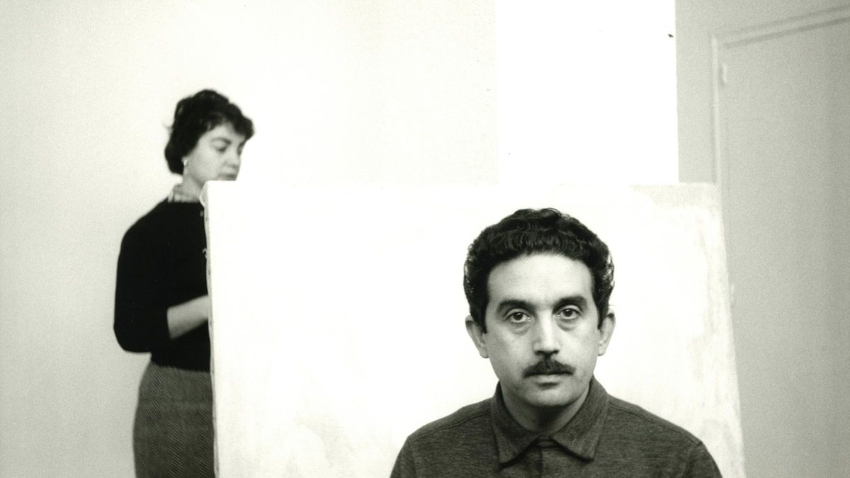 Antonio Suárez y Angelita en su casa, 1959.