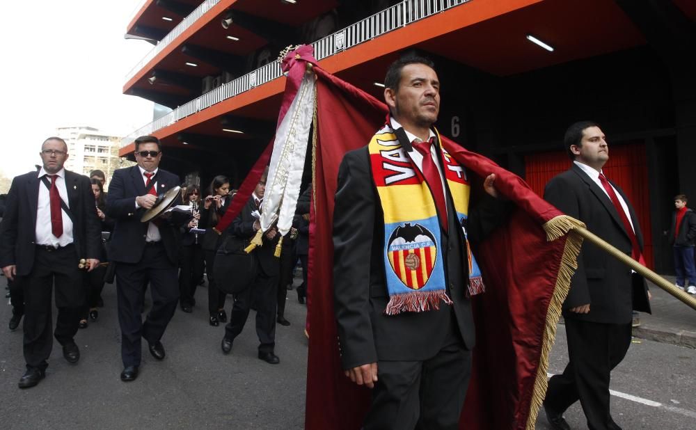 El pasodoble 'Els Poblets' suena en Mestalla