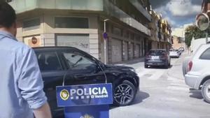 Captura del vídeo del accidente entre dos coches durante una rueda de prensa en El Vendrell (Tarragona)