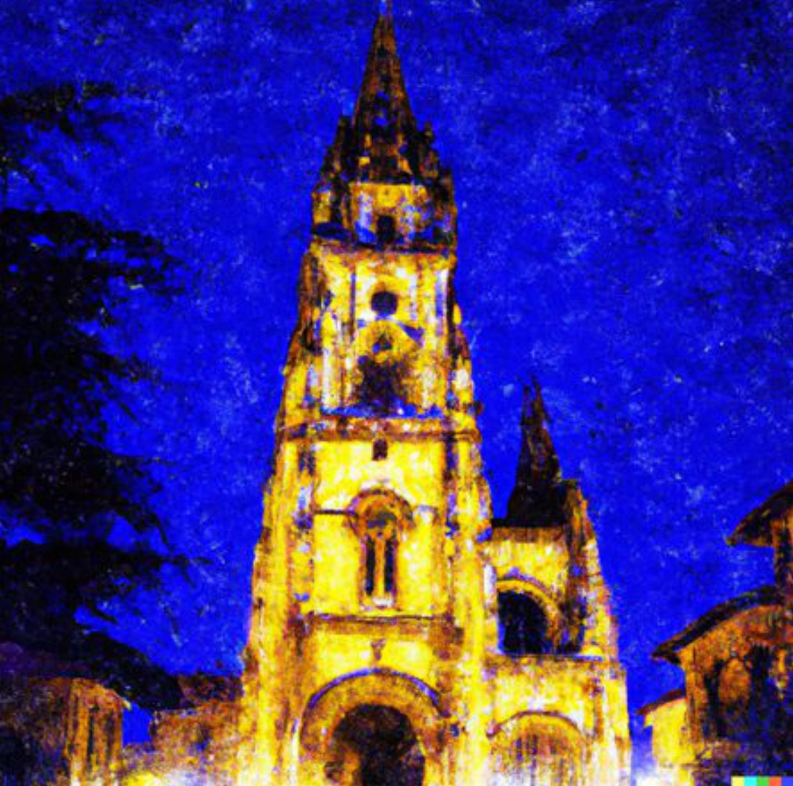 La catedral de Oviedo dibujada por Van Gogh. |  FPA