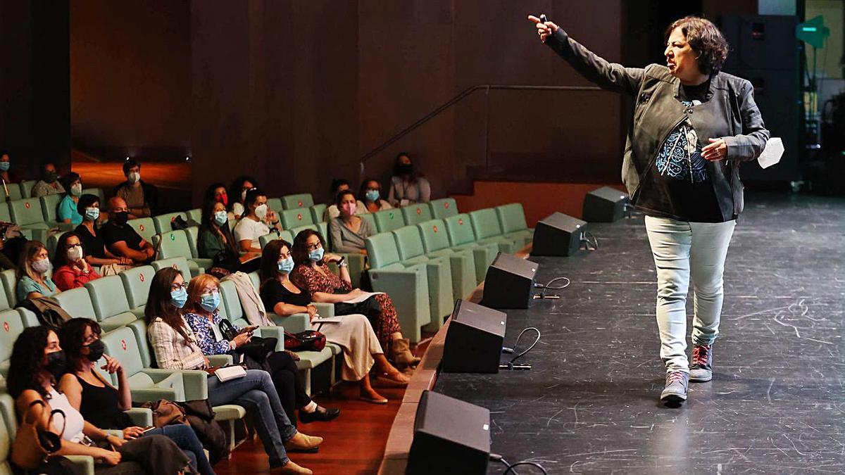 Marian Moreno, en un momento de su charla.   | // ALBA VILLAR