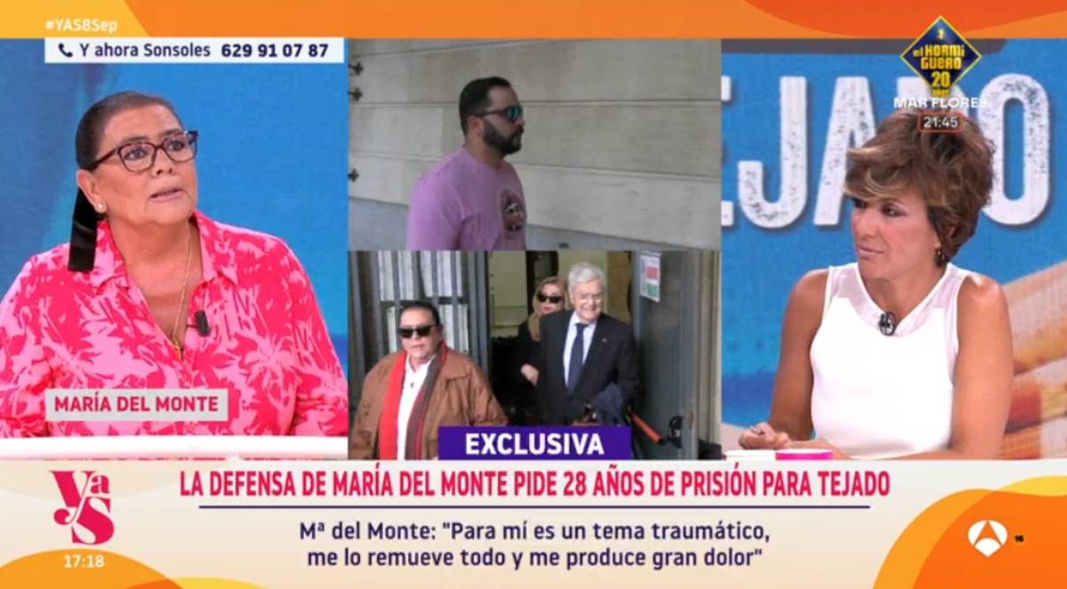 María del Monte ha hablado del robo en su casa y de la angustiosa situación que vive desde entonces
