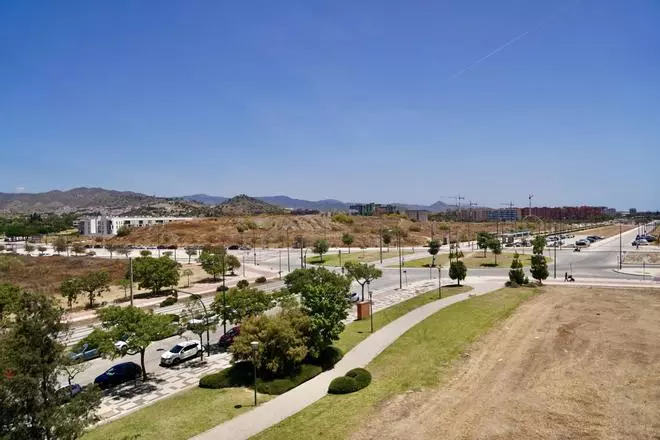 Terrenos donde irá la Nueva Rosaleda, en la ampliación de la Universidad de Málaga