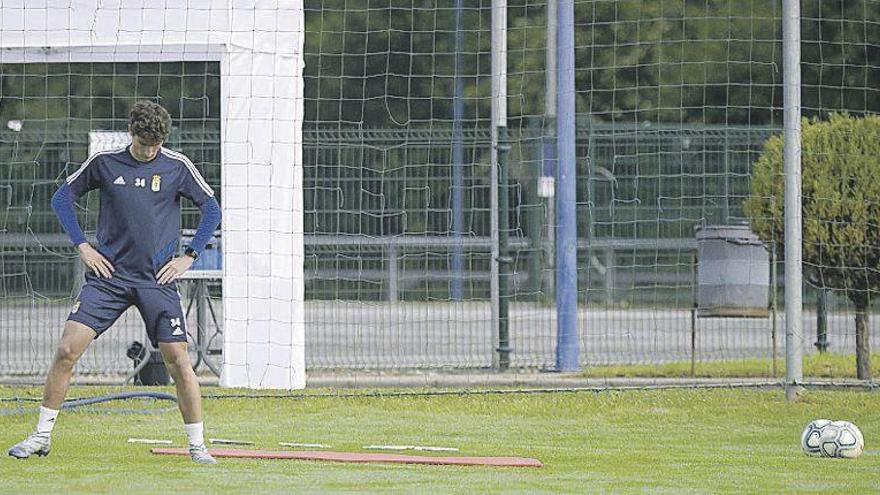 Javi Cueto, ayer, en El Requexón.