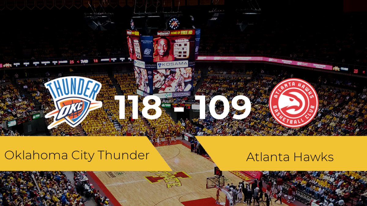 Victoria de Oklahoma City Thunder ante Atlanta Hawks por 118-109