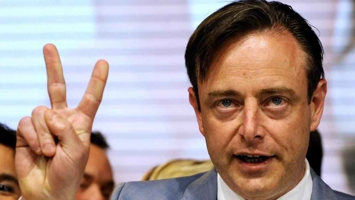 Bart de Wever celebra la victoria.