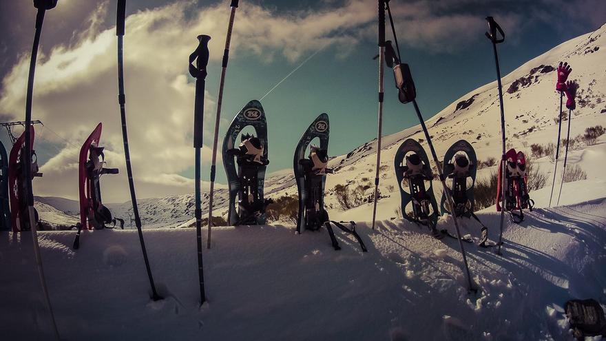 Trekking con raquetas de nieve