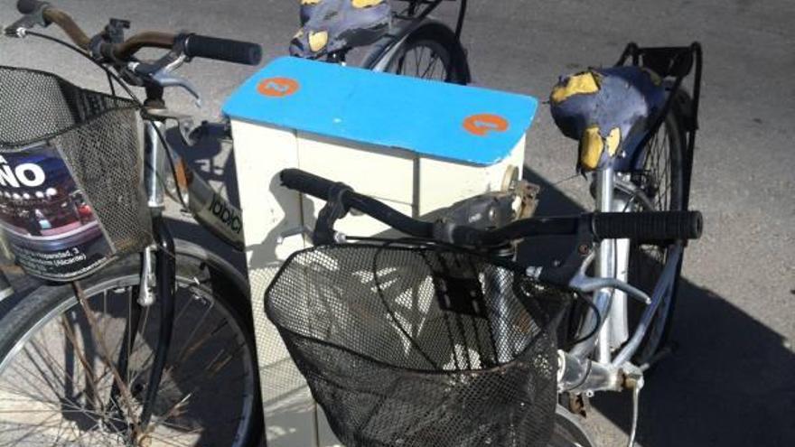 Imagen del mal estado de las bicicletas facilitado por el PP