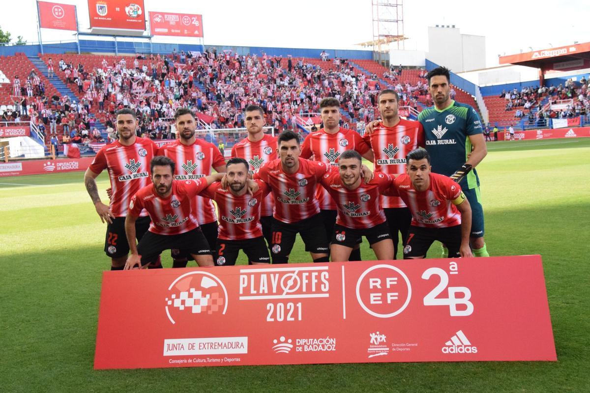 Once del Zamora CF en Almendralejo