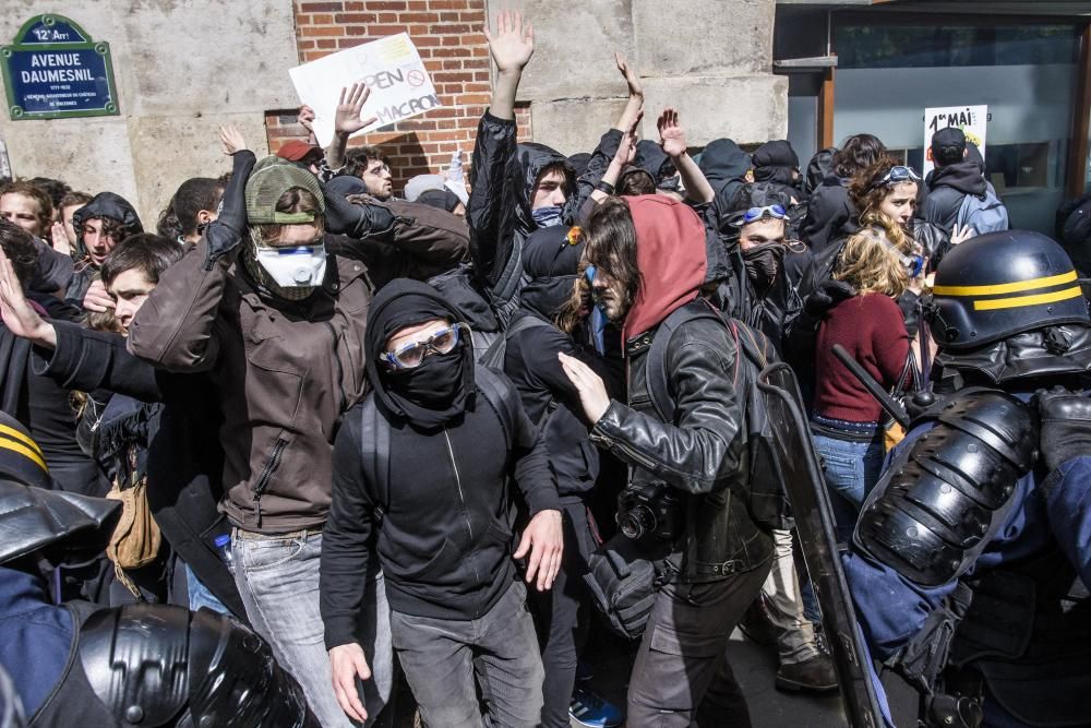 Disturbios en París en la celebración del 1 de Mayo